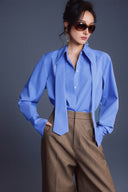 KEIRA TONG • New Thera Oversized Textured Ribbed Poplin Shirt