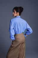KEIRA TONG • New Thera Oversized Textured Ribbed Poplin Shirt
