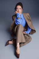 KEIRA TONG • New Thera Oversized Textured Ribbed Poplin Shirt