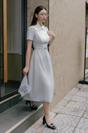 Gray Halyn Midi Dress for women, from WHITE PLAN, The Viet Concept 