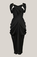 Close on Black Satin Halter Dress for women, from MUST HAVE, The Viet Concept 1