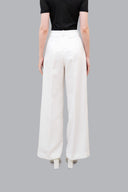 Back of White Women's Wide-tube Pants for women, from CAOSTU, The Viet Concept