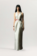 Tsuki Plain Long Halter Dress for women, from GUYEHI STUDIOS, The Viet Concept 