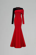 Noctéra Crystal Round Neck Velvet Mermaid Evening Gown for women, from IHF ATELIER, The Viet Concept 