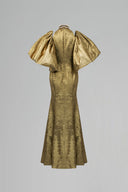 Aurielle Dark Gold Metallic Silk Turtleneck Mermaid Gown for women, from IHF ATELIER, The Viet Concept 