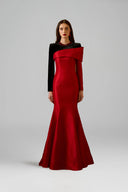 Noctéra Crystal Round Neck Velvet Mermaid Evening Gown for women, from IHF ATELIER, The Viet Concept 