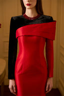 Noctéra Crystal Round Neck Velvet Mermaid Evening Gown for women, from IHF ATELIER, The Viet Concept 