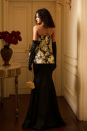 Floral Metallic Jacquard Corset Mermaid Gown for women, from IHF ATELIER, The Viet Concept 