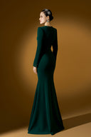 Emerald Crystal V-Neck Long Sleeve Mermaid Gown for women, from IHF ATELIER, The Viet Concept 