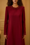 Celestine Crystal Embellished Crepe Tunic Evening Gown for women, from IHF ATELIER, The Viet Concept 