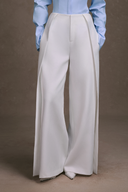 KEIRA TONG • Folded Layer High-Waisted Straight-Leg Tailored Pants