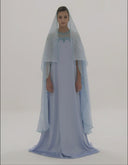HAYTAN • Azure Spiral Crystal Embellished Polyester Hijab