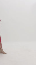 HAYTAN • Ruby Red Passion Crystal Cascade Gown