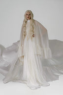 Antonia Pearlescent Cape Gown for women, from WHITE PLAN, The Viet Concept