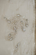 HAYTAN • Beige Crystal-Embellished Abaya