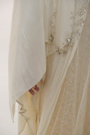 Haytan Beige Crystal-Embellished Abaya for women, from HAYTAN, The Viet Concept