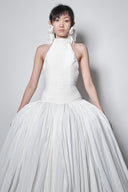 Luminous Pleated Dome Halter Couture Gown for women, from DAS LA VIE, The Viet Concept 