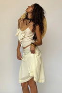 Cream Vera Skirt for women, from Huelley Huelley, The Viet Concept 
